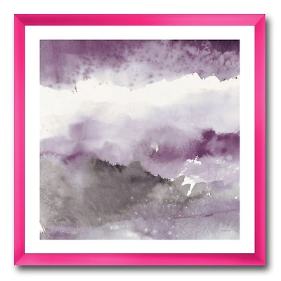 Midnight at the Lake III Amethyst and Grey  Wall Art