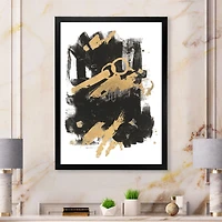 Gold and Black Drift I  Wall Art