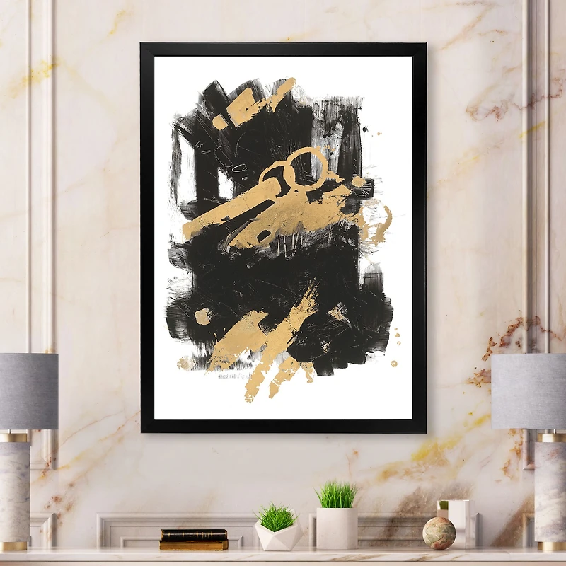 Gold and Black Drift I  Wall Art