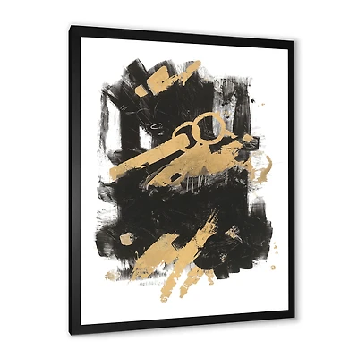 Gold and Black Drift I  Wall Art