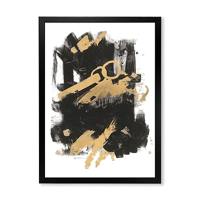 Gold and Black Drift I Wall Art