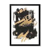 Gold and Black Drift I  Wall Art