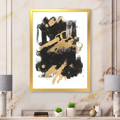 Gold and Black Drift I  Wall Art