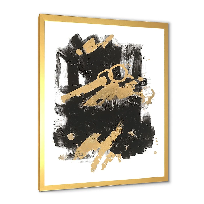 Gold and Black Drift I  Wall Art