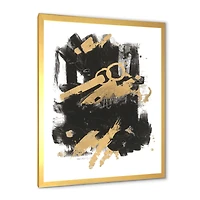 Gold and Black Drift I  Wall Art