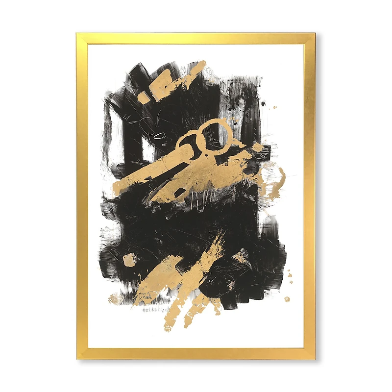 Gold and Black Drift I  Wall Art