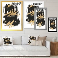 Gold and Black Drift I  Wall Art
