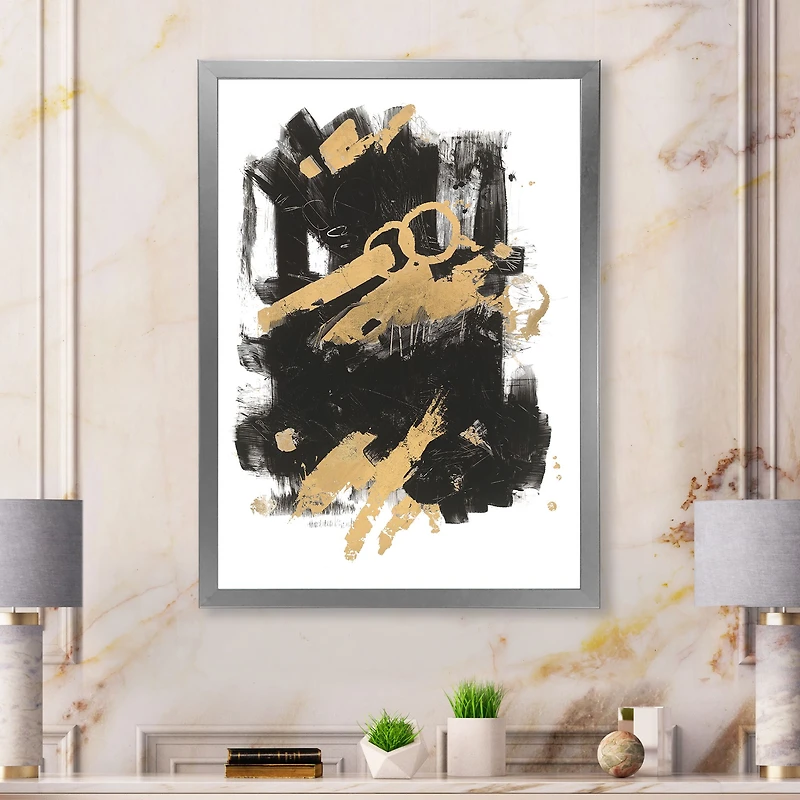 Gold and Black Drift I  Wall Art