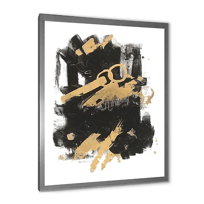 Gold and Black Drift I  Wall Art