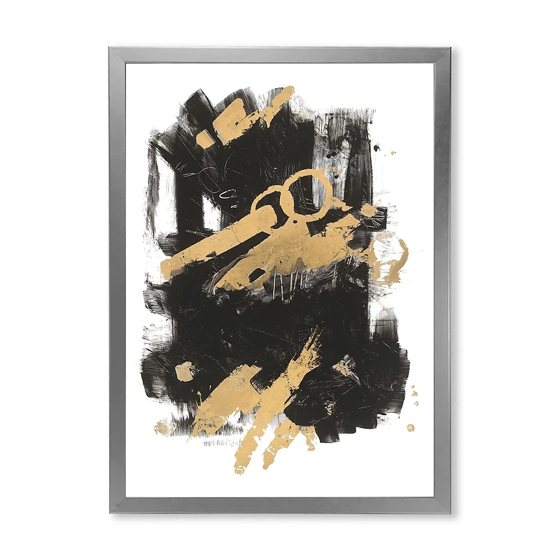 Gold and Black Drift I  Wall Art