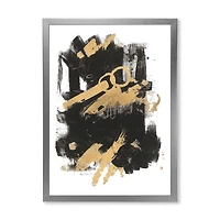 Gold and Black Drift I  Wall Art