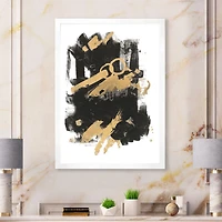 Gold and Black Drift I  Wall Art