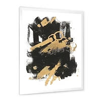 Gold and Black Drift I  Wall Art