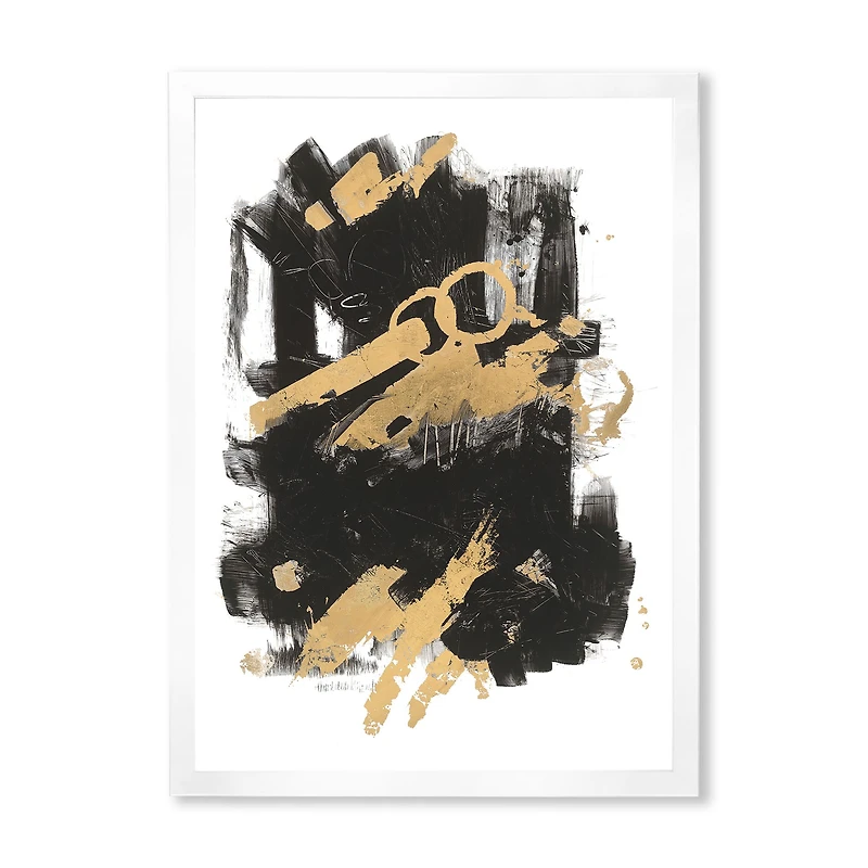 Gold and Black Drift I  Wall Art