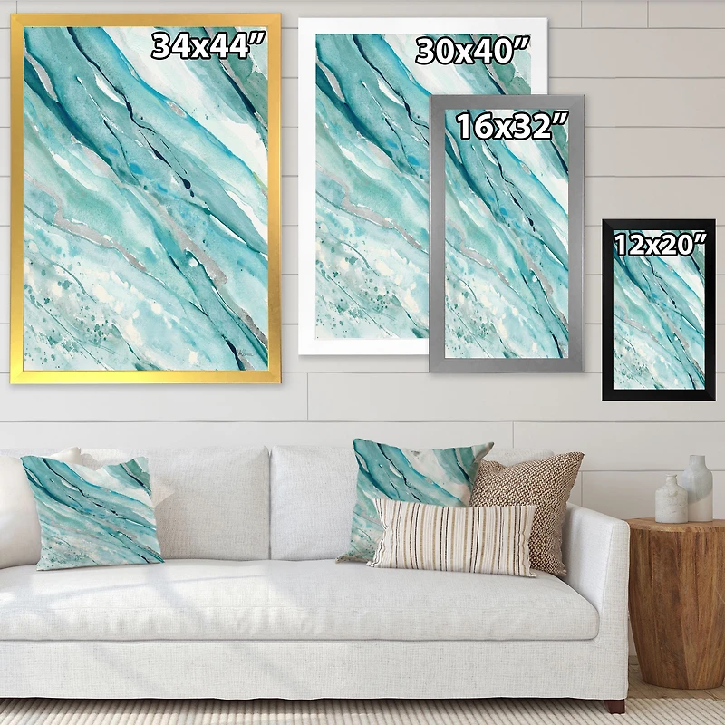 Toile « Silver Springs I Blue Green »