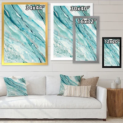 Silver Springs I Blue Green Wall Art