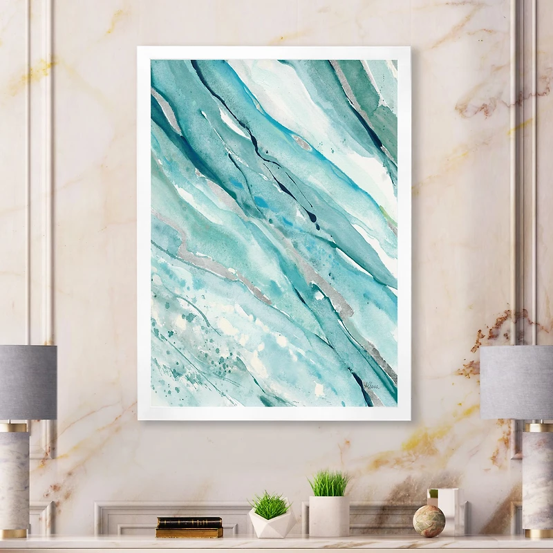 Toile « Silver Springs I Blue Green »