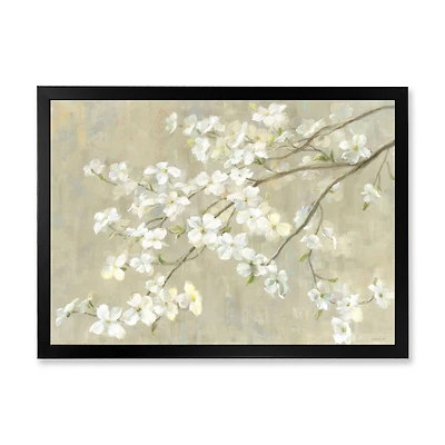 Dogwood Spring Neutral  Canvas Wall Art Print