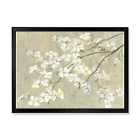 Dogwood Spring Neutral  Canvas Wall Art Print