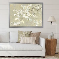 Dogwood Spring Neutral  Canvas Wall Art Print