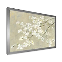 Dogwood Spring Neutral  Canvas Wall Art Print