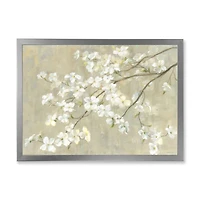 Dogwood Spring Neutral  Canvas Wall Art Print