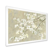 Dogwood Spring Neutral  Canvas Wall Art Print