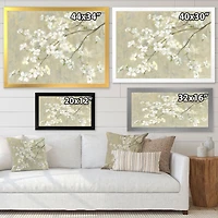 Dogwood Spring Neutral  Canvas Wall Art Print