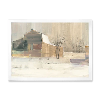 Winter on the Farm house Canvas Art