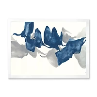 Gouache Sapphire on Gray  Canvas Wall Art