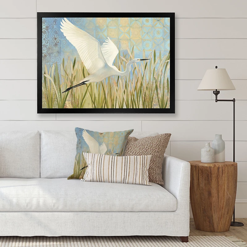 Snowy Egret Flight vII  Wall Art