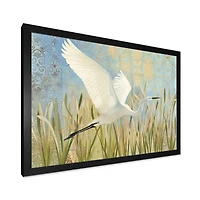 Snowy Egret Flight vII  Wall Art