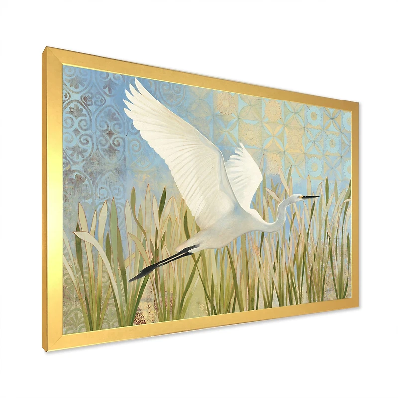 Snowy Egret Flight vII  Wall Art