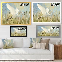 Snowy Egret Flight vII  Wall Art