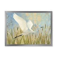 Snowy Egret Flight vII  Wall Art
