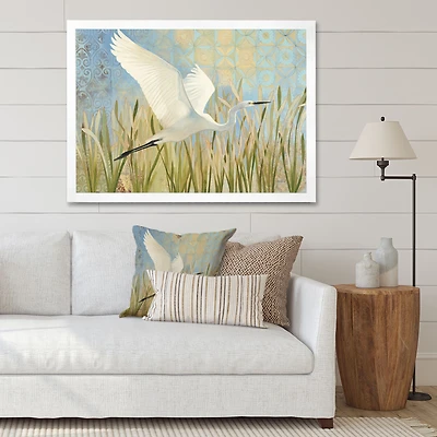 Snowy Egret Flight vII  Wall Art