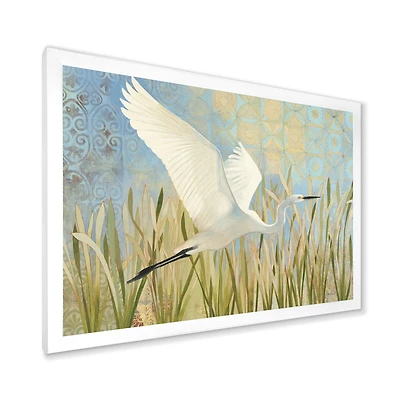 Snowy Egret Flight vII  Wall Art