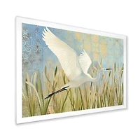 Snowy Egret Flight vII  Wall Art