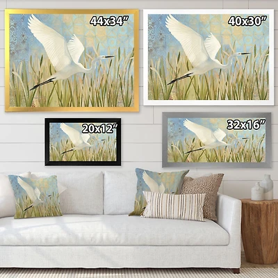 Toile « Snowy Egret Flight vII »