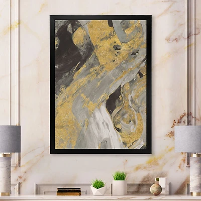 Toile « Marble Gold and Black »