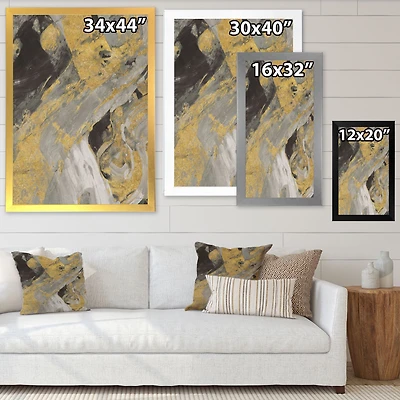 Marble Gold and Black Wall Art