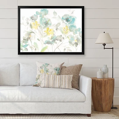 Aqua Rose Natural Element  Canvas Wall Art