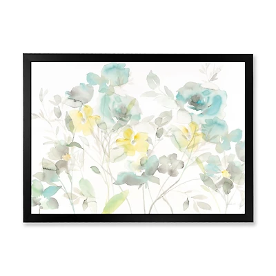 Aqua Rose Natural Element  Canvas Wall Art