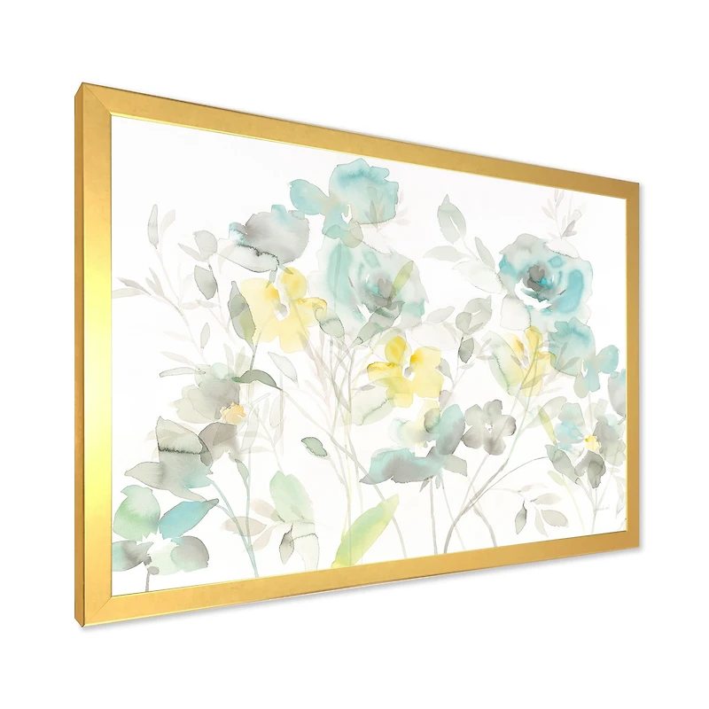 Aqua Rose Natural Element  Canvas Wall Art