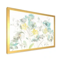 Aqua Rose Natural Element  Canvas Wall Art
