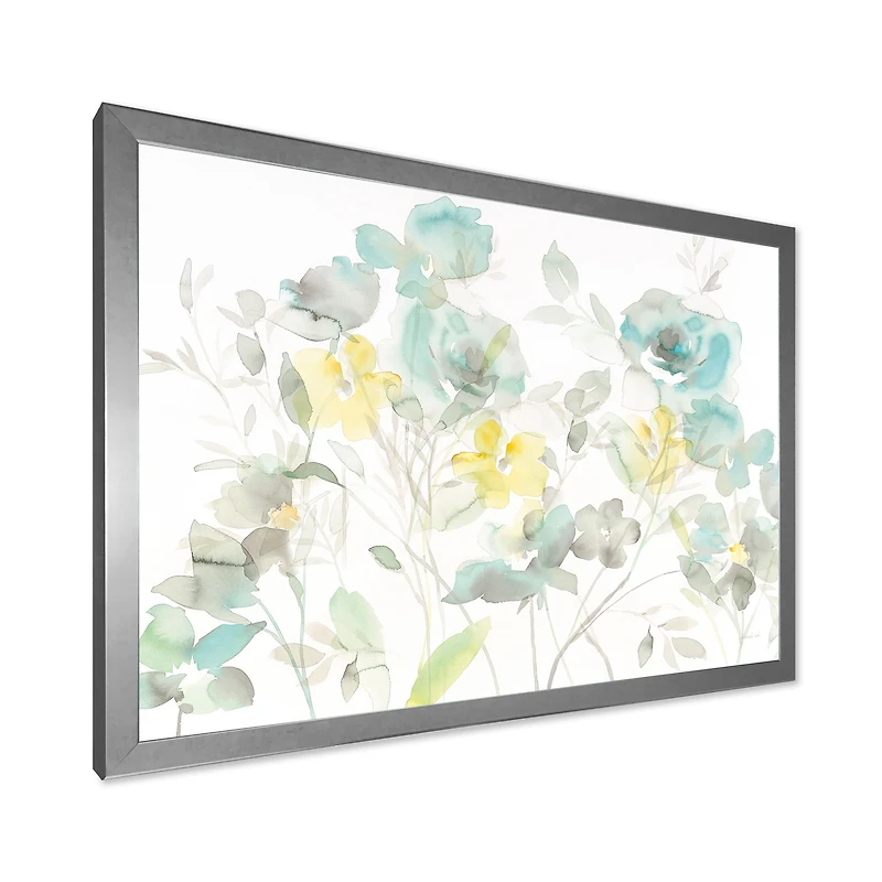 Aqua Rose Natural Element  Canvas Wall Art