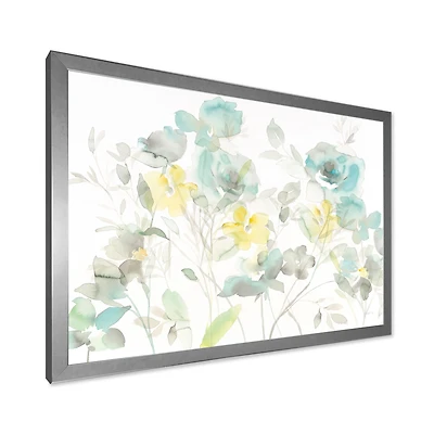 Aqua Rose Natural Element  Canvas Wall Art
