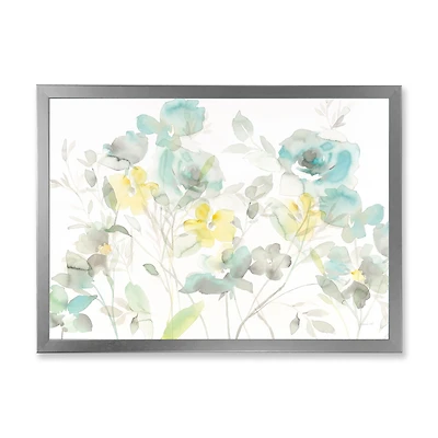 Aqua Rose Natural Element  Canvas Wall Art