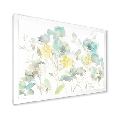 Aqua Rose Natural Element  Canvas Wall Art