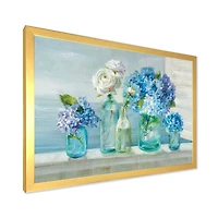 Coastl Flowers Bouquets  Canvas Art